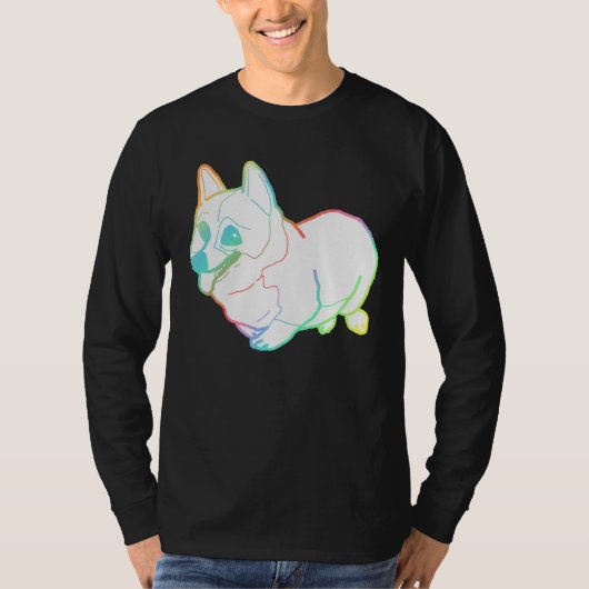 Holographic Fat Corgi Magnet T-shirt (Voorkant)
