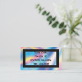 Holographic Foil Black Cute Young Professional Visitekaartje (Staand voorkant)