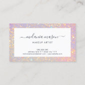 Holographic Glam Glitter Elegant Sparkles Girly Visitekaartje (Achterkant)