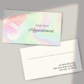 Holographic Glitter Butterfly Salon Appointment Bu Visitekaartje