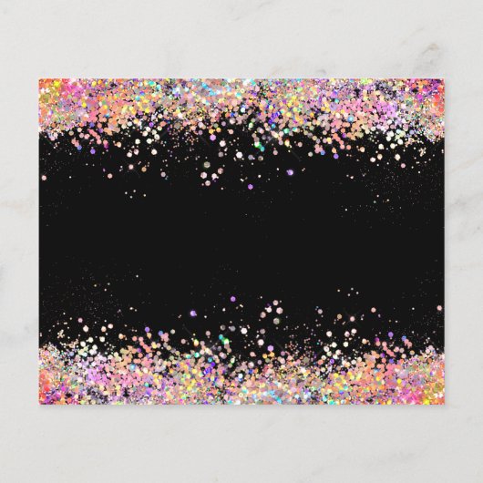 Holographic Glitter Makeup Artist Photo Black Flye Flyer (Achterkant)