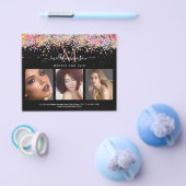 Holographic Glitter Makeup Artist Photo Black Flye Flyer (Enkel)