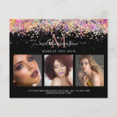 Holographic Glitter Makeup Artist Photo Black Flye Flyer (Voorkant)