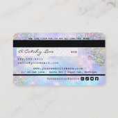 Holographic Glitter Opal Business VIP-creditcard Visitekaartje (Achterkant)