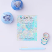Holographic Glitter Opal Iridescent Business Flyer (Enkel)