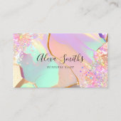 Holographic Glitter Opalescent Makeup Artist Visitekaartje (Voorkant)