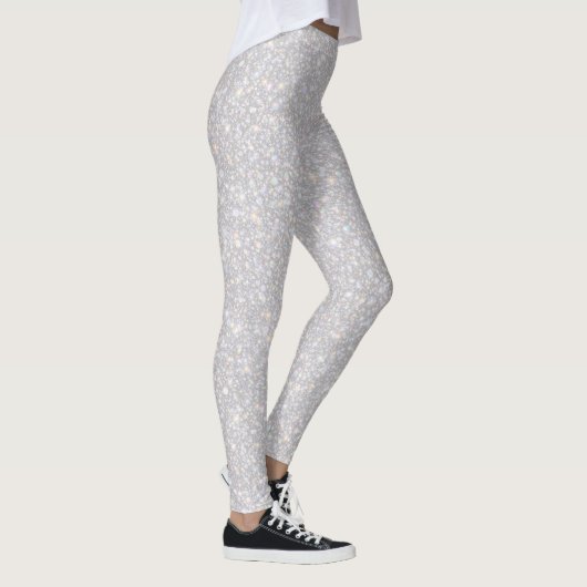 Holographic Glitter Pattern – Iridescent Rainbow  Leggings (Rechts)