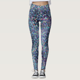 Holographic Glitter Pattern – Iridescent Rainbow  Leggings