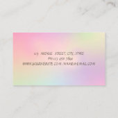 Holographic Gold Lotus Confetti Yoga Instructor Visitekaartje (Achterkant)