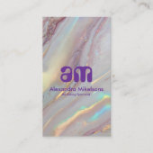 Holographic Gold Marble Professional Visitekaartje (Voorkant)