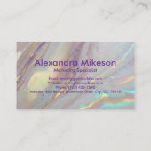 Holographic Gold Marble Visitekaartje (Achterkant)