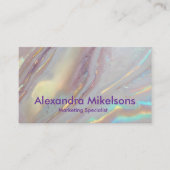 Holographic Gold Marble Visitekaartje (Voorkant)