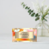 Holographic Gold Professional Makeup Influencer Visitekaartje (Staand voorkant)