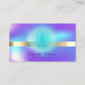 Holographic Gold Stripe, Lotus Yoga Instructor Visitekaartje (Voorkant)