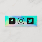 Holographic Instagram Twitter Facebook Mini Visitekaartje (Voorkant)