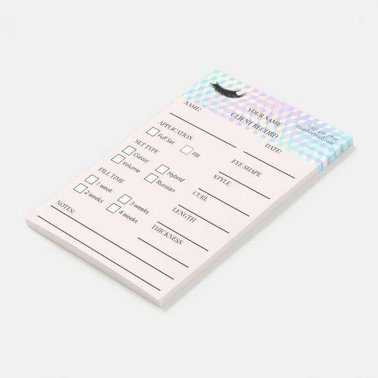 Holographic Lash Client  Post-it® Notes (Schuin)