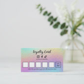 Holographic Lash Technician Loyalty Card (Staand voorkant)