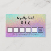 Holographic Lash Technician Loyalty Card (Voorkant)