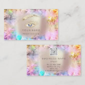 Holographic Lashes Brows Makeup Logo QRCode Visitekaartje (Voorkant / Achterkant)