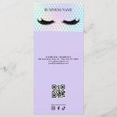 Holographic Lashes Salon Price List Menu (Achterkant)