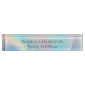 Holographic Liquid Desk Name Bord Naambordje (Voorkant)