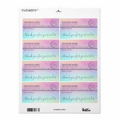 Holographic logo bedankt uw zakelijke maillabel etiket (Full Sheet)