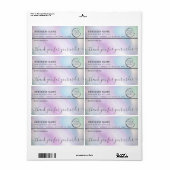 Holographic logo bedankt uw zakelijke maillabel etiket (Full Sheet)