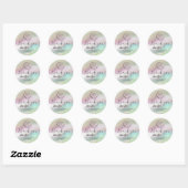 holographic logo script bedankt klassieke ronde s sticker (Vel)