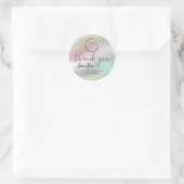 holographic logo script bedankt klassieke ronde s sticker (Tas)