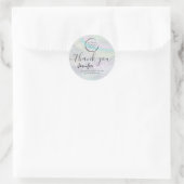 holographic logo script bedankt klassieke ronde s sticker (Tas)