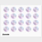 holographic logo script bedankt klassieke ronde s sticker (Vel)