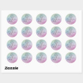 holographic logo script bedankt klassieke ronde s sticker (Vel)