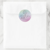 holographic logo script bedankt klassieke ronde s sticker (Tas)