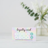 Holographic make-up hair script salon loyalty card (Staand voorkant)