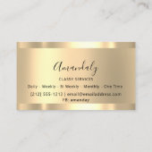 Holographic Makeup Artist Gold Lashes Extension Visitekaartje (Achterkant)