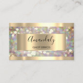 Holographic Makeup Artist Gold Lashes Extension Visitekaartje (Voorkant)