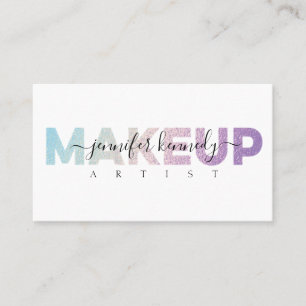 Holographic Makeup Artist Iridescent Beauty Salon Visitekaartje