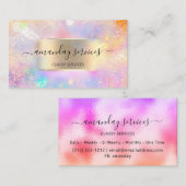 Holographic Makeup Gold Confetti Boutique Shop Visitekaartje (Voorkant / Achterkant)