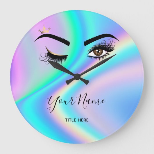 Holographic Makeup kunstenaar Wink Eye Lash Extens Grote Klok (Voorkant)