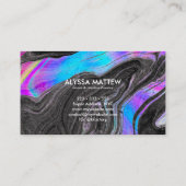 Holographic Marble Elegant Trendy Personalized Visitekaartje (Achterkant)