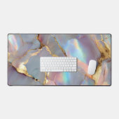 Holographic Marble Gold Abstract Art Bureaumat (Keyboard & Muis)