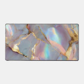 Holographic Marble Gold Abstract Art Bureaumat (Voorkant)