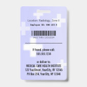 Holographic Medical 3D Caduceus White Badge (Achterkant)