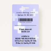 Holographic Medical 3D Caduceus White Badge (Achterkant)