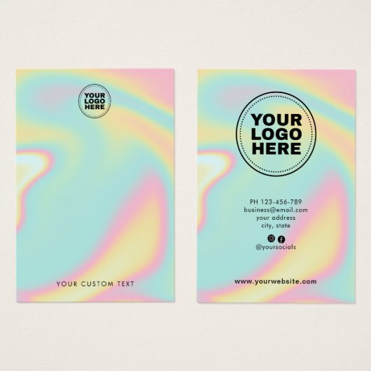 Holographic Modern Earring Display Kaart (Voorkant /achterkant)