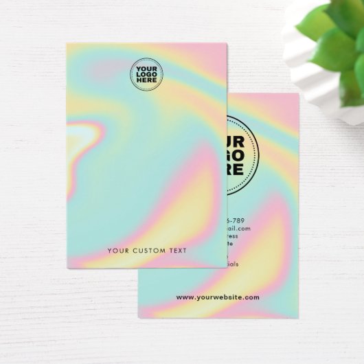 Holographic Modern Earring Display Kaart (Bureau)