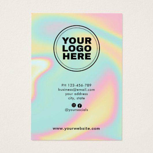 Holographic Modern Earring Display Kaart (Achterkant)