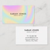 Holographic Modern minimalist Trendy Visitekaartje (Voorkant / Achterkant)