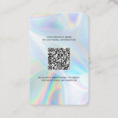 Holographic Modern van Company Logo QR Code Visitekaartje (Voorkant)