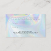Holographic Moderne Business Script Aanbevelingskaartje (Achterkant)